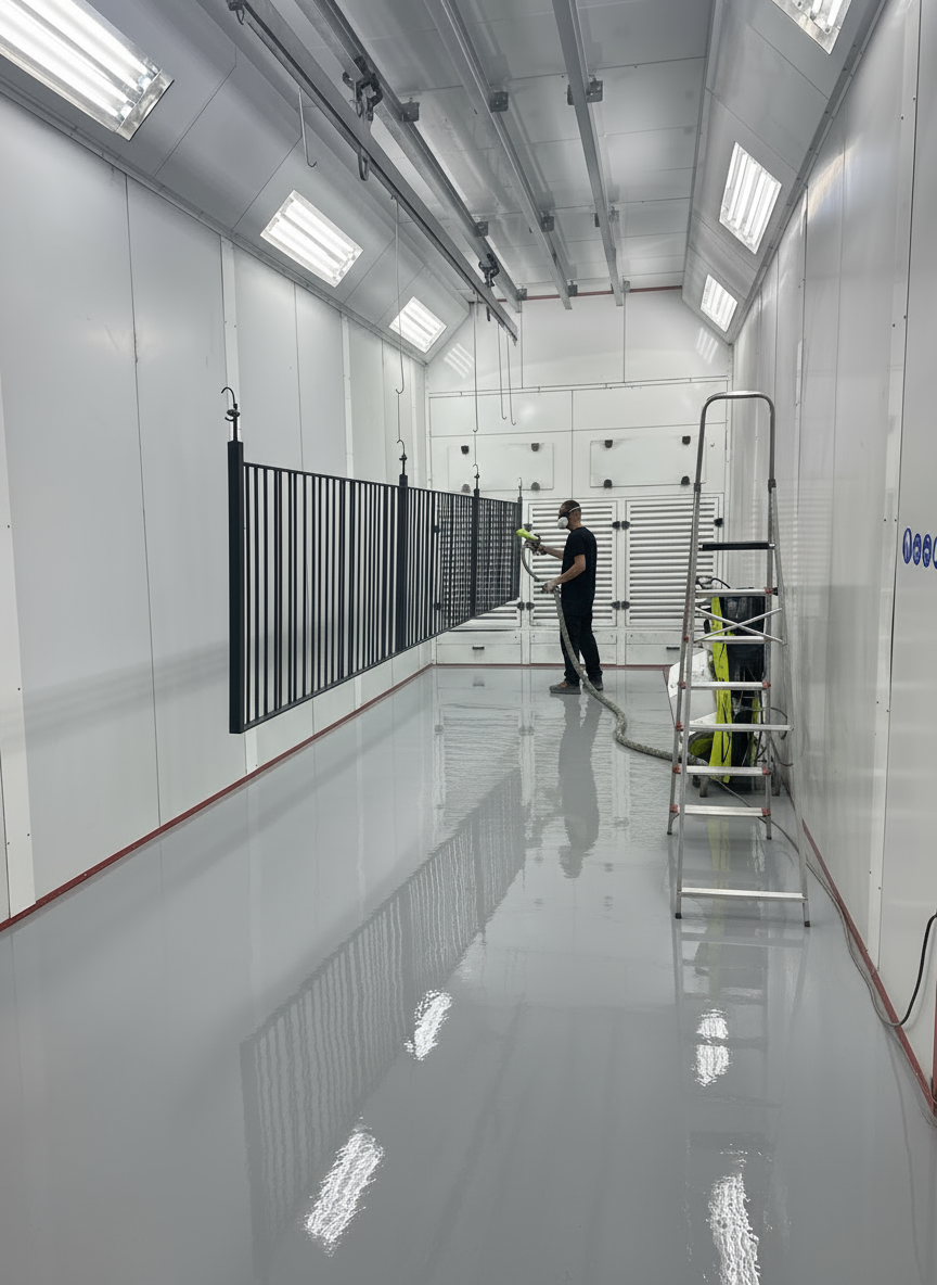 Cabina de pintura electrostática